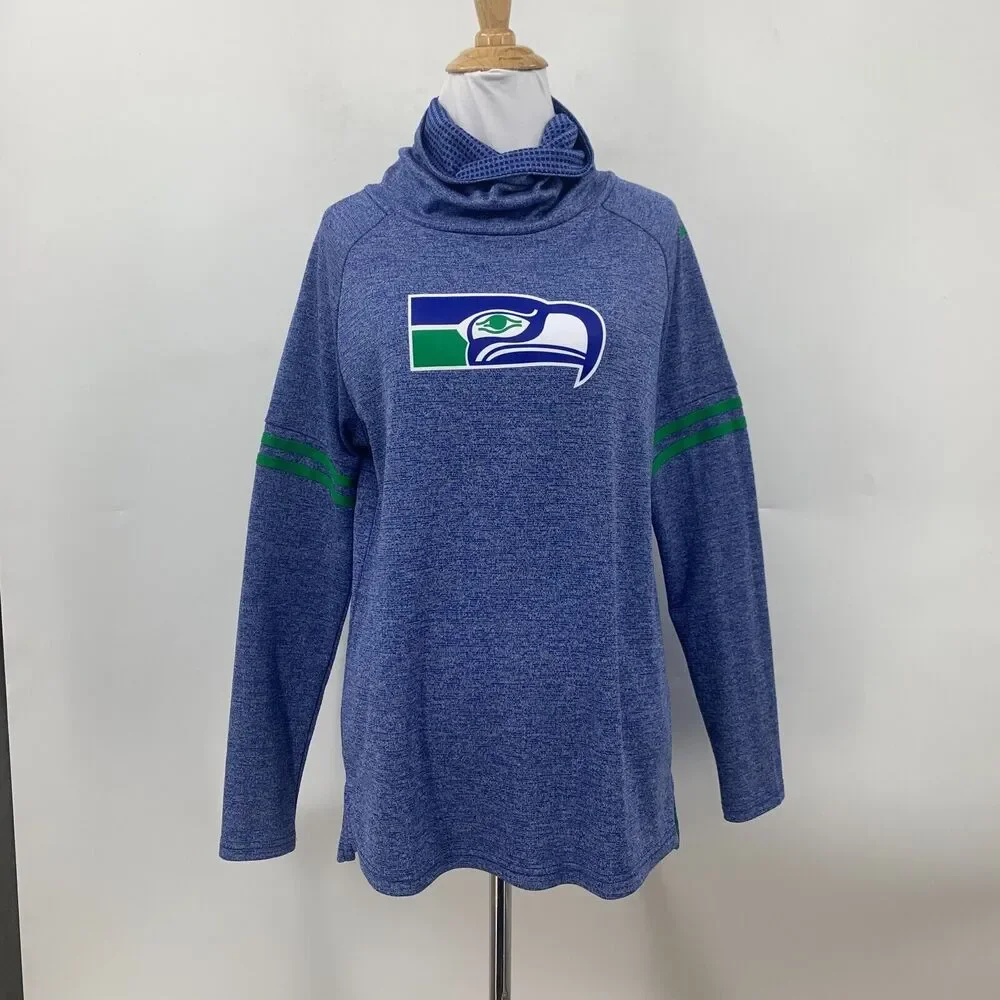 Nike Seattle Seahawks Sweatshirt Women S Small Jumper Turtleneck Dri Fit Sweater